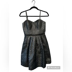 GUESS Gray Shimmer Glitter Mini Dress